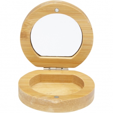 Logo trade advertising products picture of: Afrodit bamboo pocket mirror
